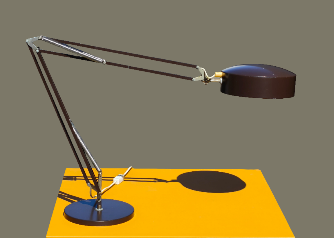 Hala Zeist bureaulamp - vintage industrieel design (bruin/messing)