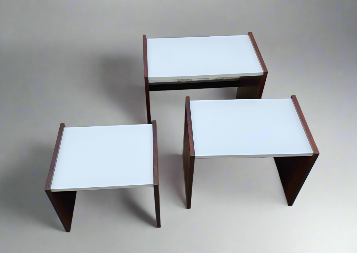 Pastoe Japanse Serie nesttafels – Cees Braakman – gerestaureerd (set van 3)