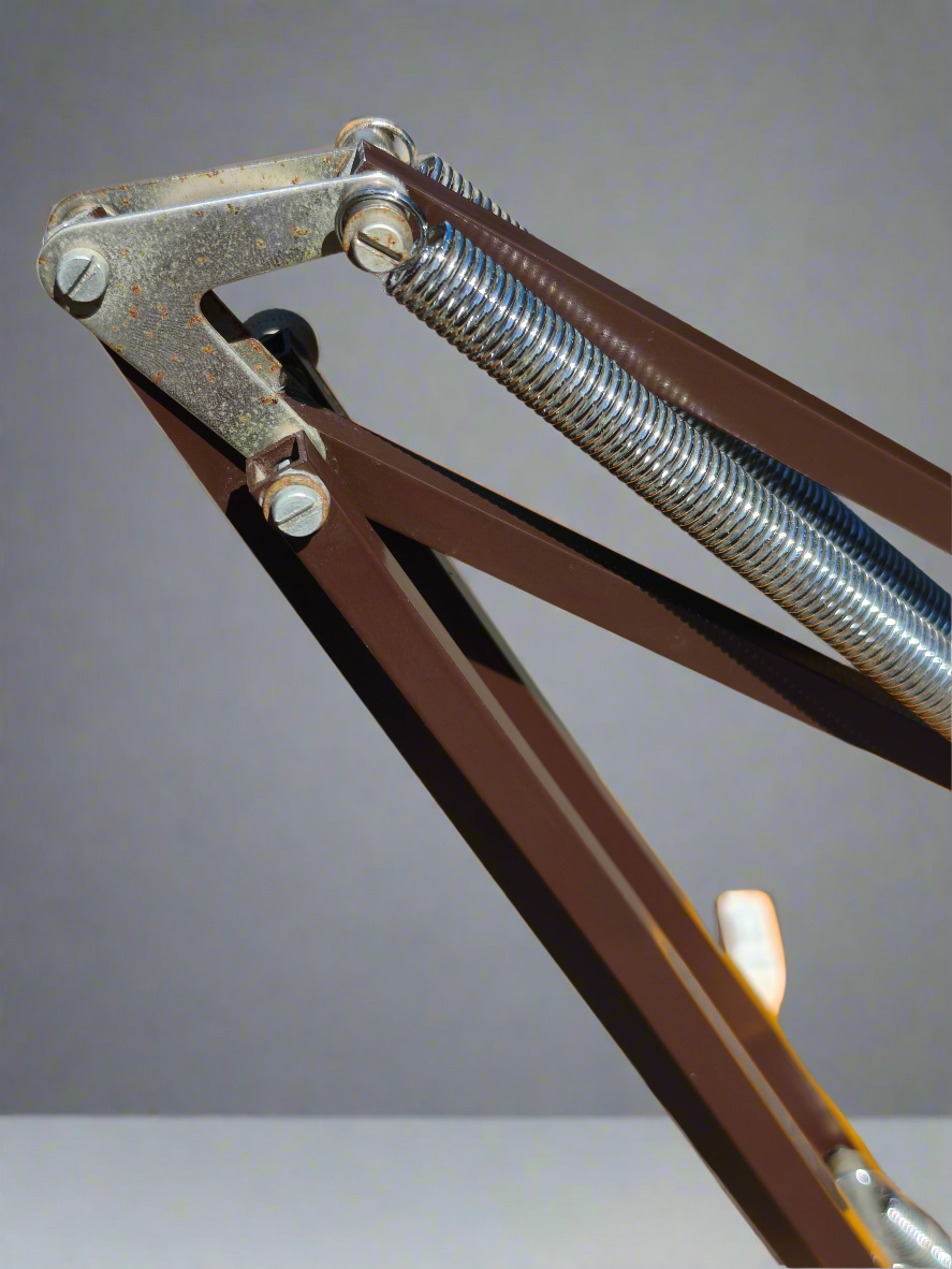 Hala Zeist bureaulamp - vintage industrieel design (bruin/messing)