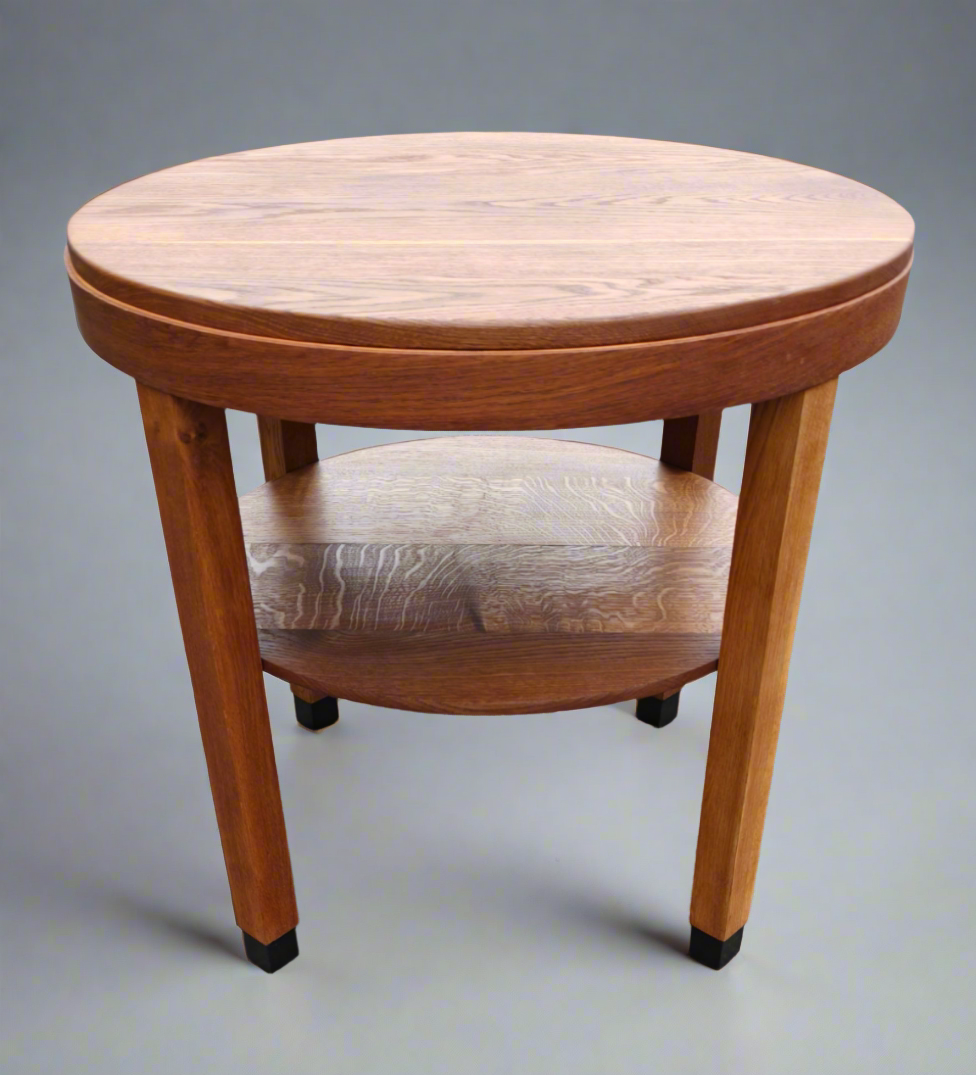 Haagse School Oak Side Table – 1930s Dutch Design