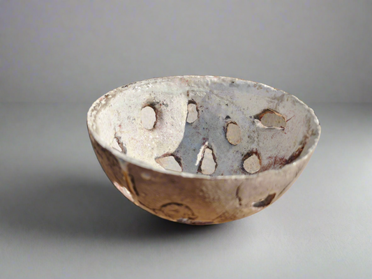 Handgemaakte Raku Keramische Lichtbol – Boho Theelichthouder