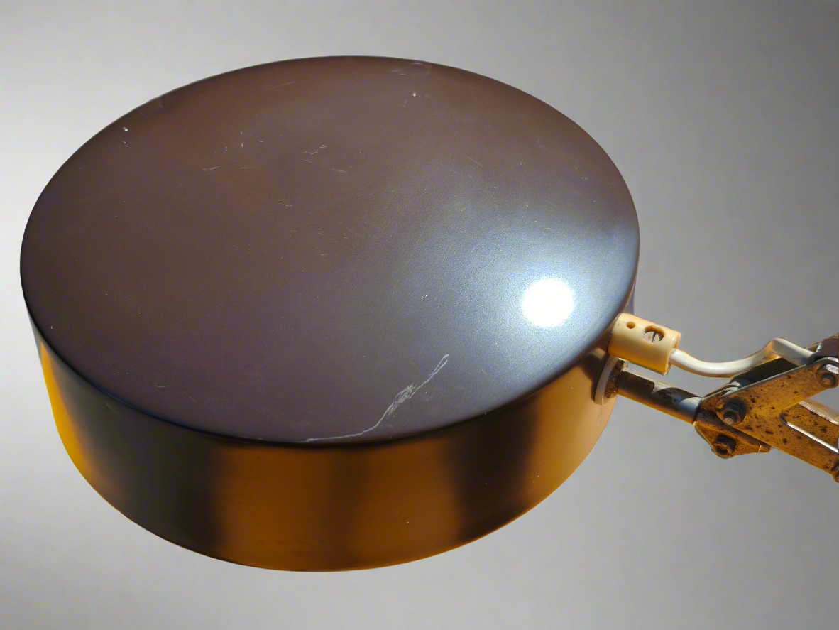 Hala Zeist bureaulamp - vintage industrieel design (bruin/messing)