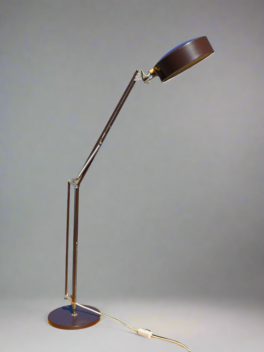 Hala Zeist bureaulamp - vintage industrieel design (bruin/messing)