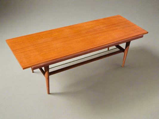 Vintage Deense Salontafel met Omkeerbaar Blad – Mid-Century Design