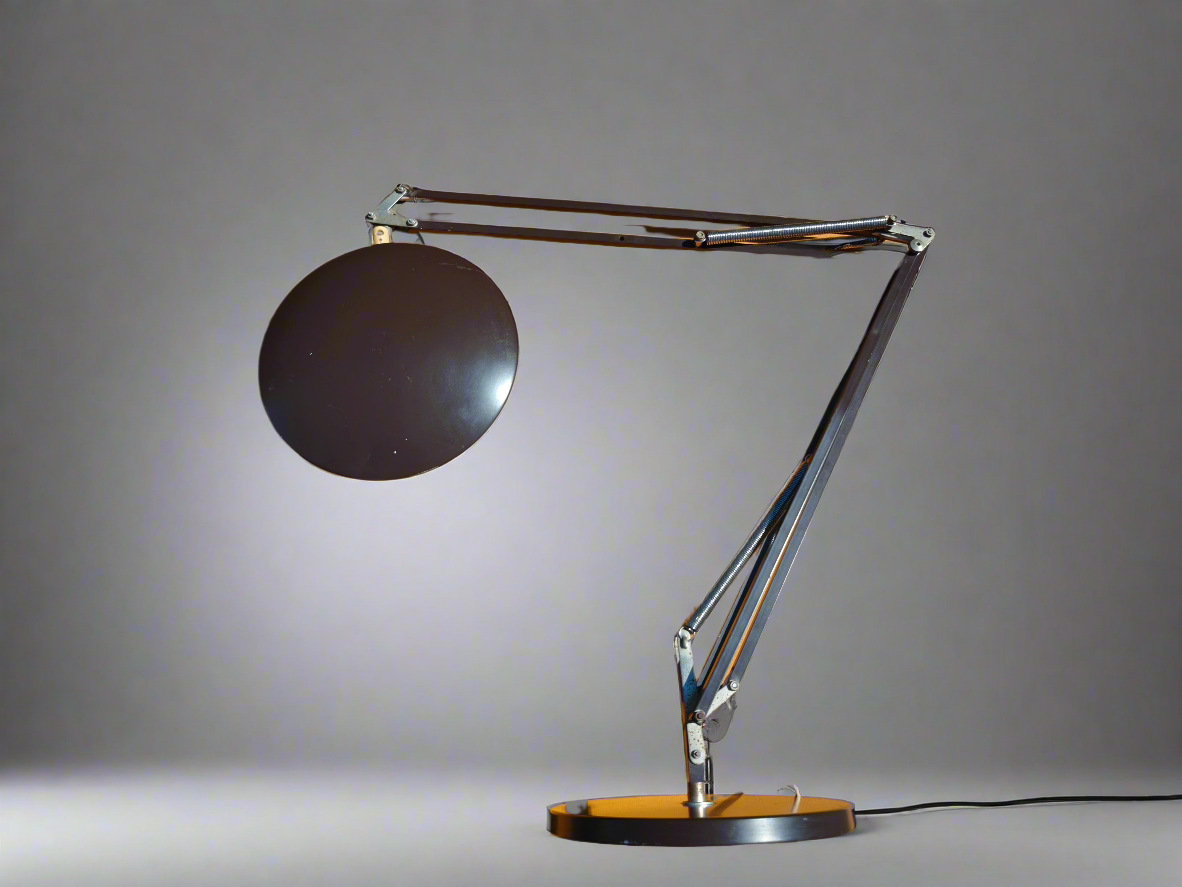 Hala Zeist bureaulamp - vintage industrieel design (bruin/messing)