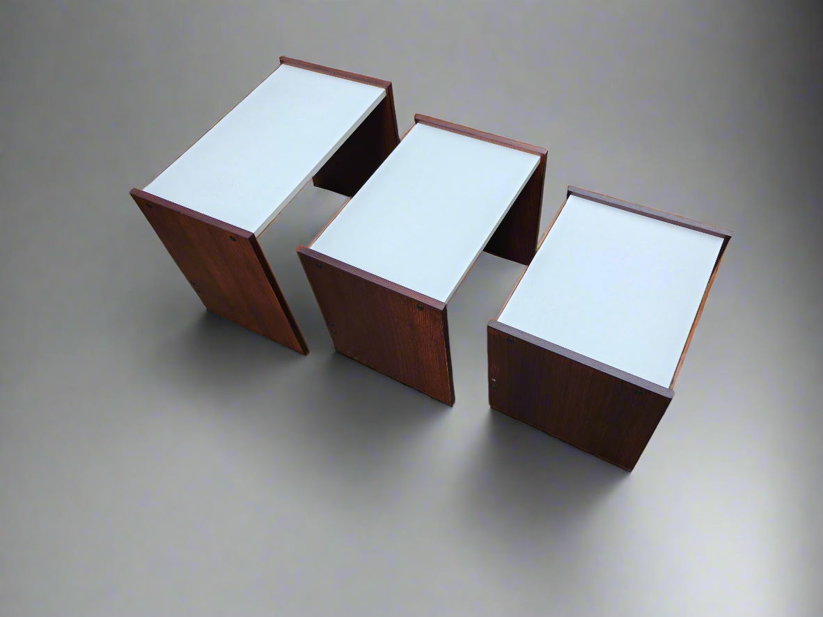 Pastoe Japanse Serie nesttafels – Cees Braakman – gerestaureerd (set van 3)
