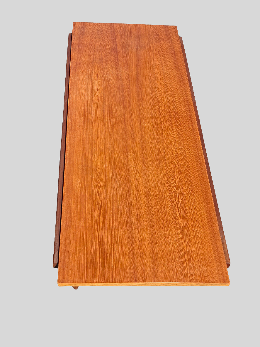 Vintage Deense Salontafel met Omkeerbaar Blad – Mid-Century Design