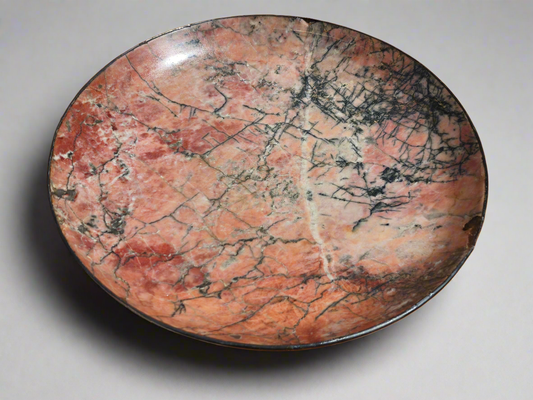 Luxe marmeren schaal - massief roze natuursteen